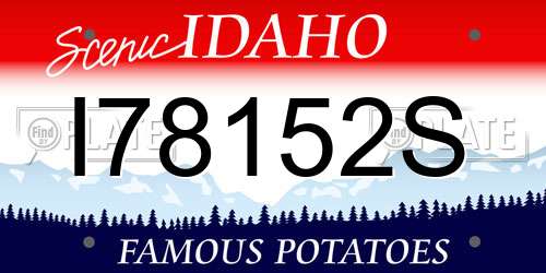 I78152S Idaho License Plate