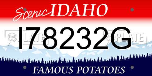 I78232G Idaho License Plate
