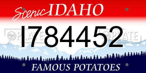 I784452 Idaho License Plate