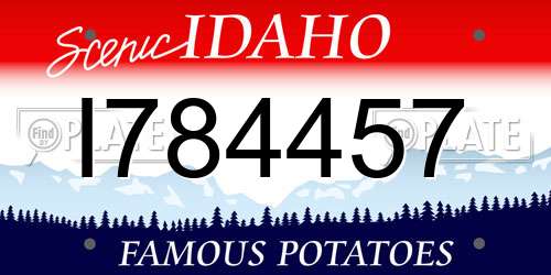 I784457 Idaho License Plate