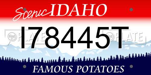 I78445T Idaho License Plate