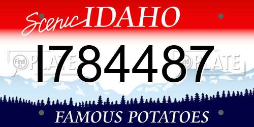 I784487 Idaho License Plate
