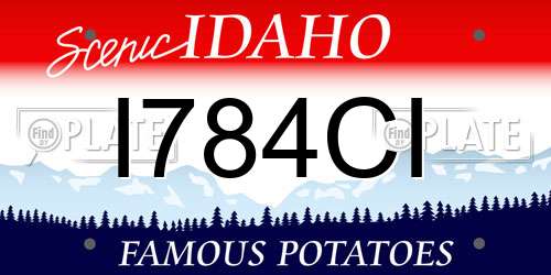 I784CI Idaho License Plate