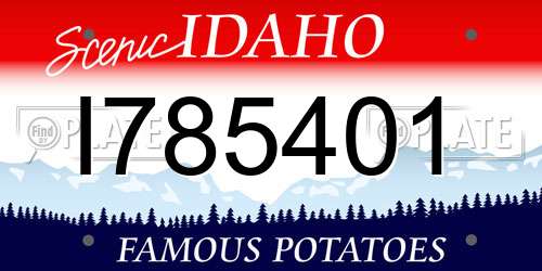 I785401 Idaho License Plate