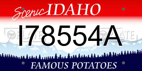 I78554A Idaho License Plate