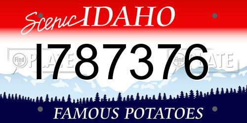 I787376 Idaho License Plate