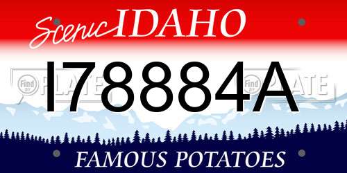 I78884A Idaho License Plate