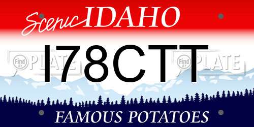 I78CTT Idaho License Plate