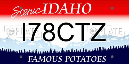I78CTZ Idaho License Plate