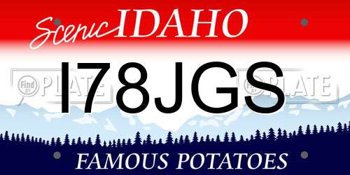 I78JGS Idaho License Plate