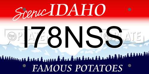 I78NSS Idaho License Plate