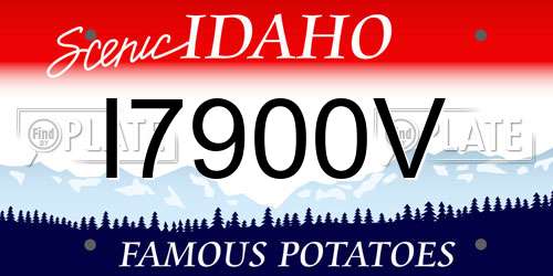 I7900V Idaho License Plate