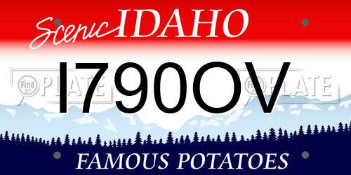 I790OV Idaho License Plate
