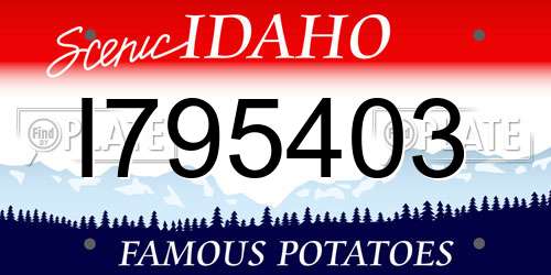 I795403 Idaho License Plate