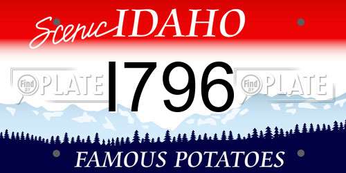 I796 Idaho License Plate