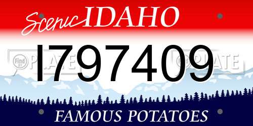 I797409 Idaho License Plate