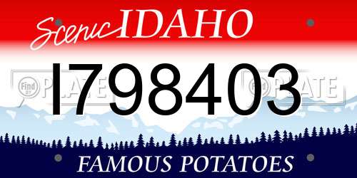 I798403 Idaho License Plate