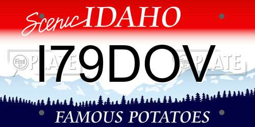 I79DOV Idaho License Plate