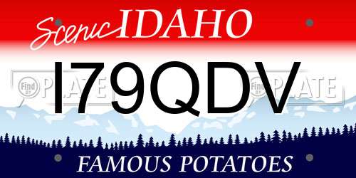 I79QDV Idaho License Plate