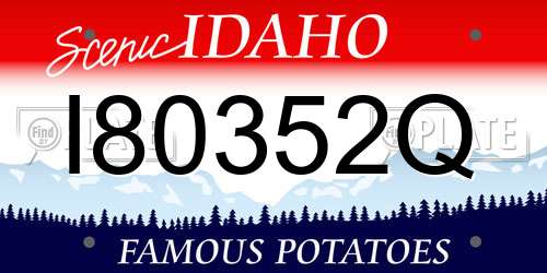 I80352Q Idaho License Plate