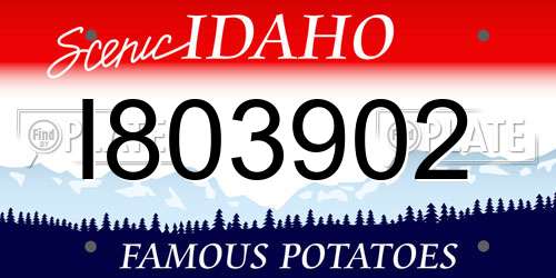 I803902 Idaho License Plate