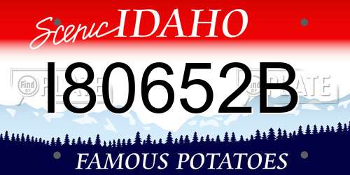 I80652B Idaho License Plate