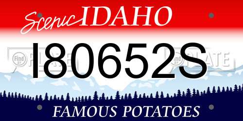 I80652S Idaho License Plate