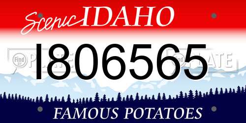 I806565 Idaho License Plate