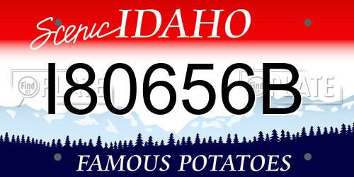 I80656B Idaho License Plate