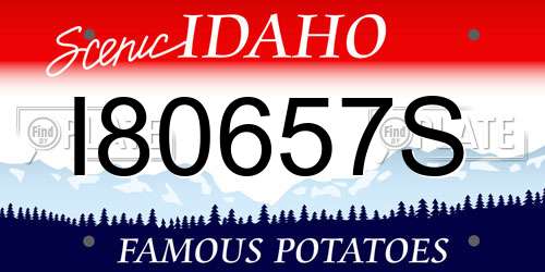 I80657S Idaho License Plate