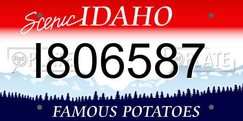 I806587 Idaho License Plate