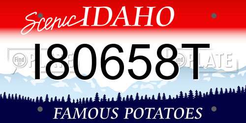 I80658T Idaho License Plate