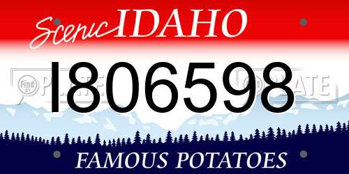 I806598 Idaho License Plate