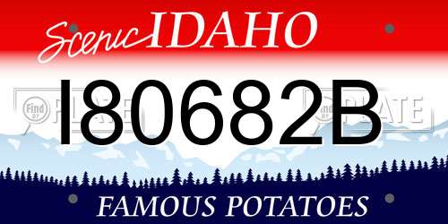 I80682B Idaho License Plate