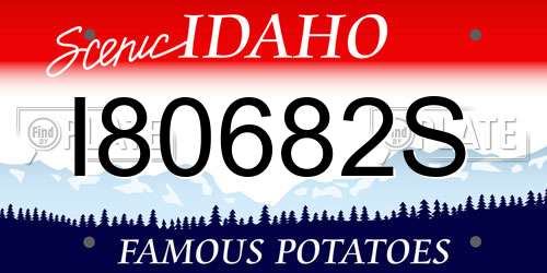 I80682S Idaho License Plate