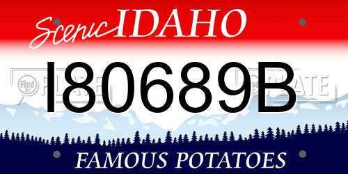 I80689B Idaho License Plate