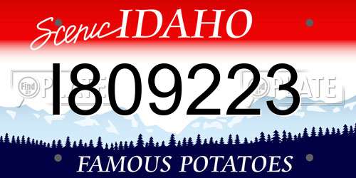 I809223 Idaho License Plate
