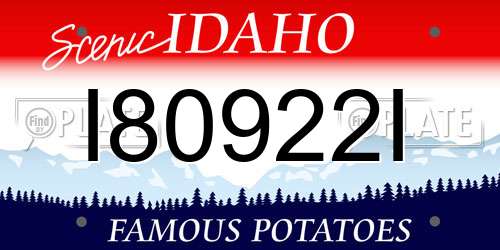 I80922I Idaho License Plate