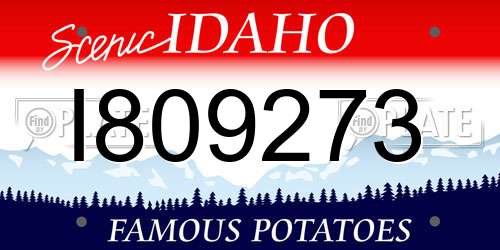 I809273 Idaho License Plate