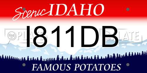 I811DB Idaho License Plate