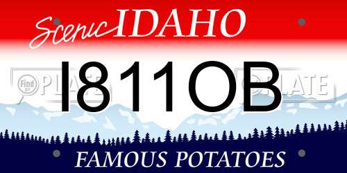 I811OB Idaho License Plate