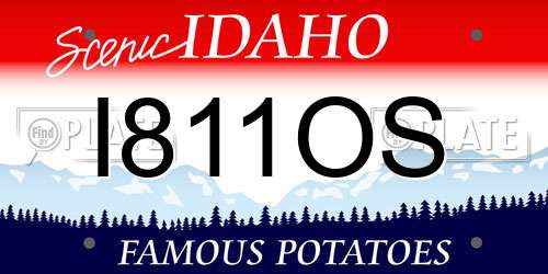 I811OS Idaho License Plate