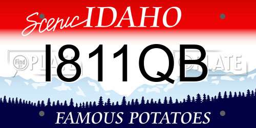 I811QB Idaho License Plate