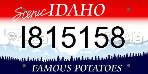 I815158 Idaho License Plate