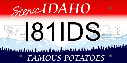 I81IDS Idaho License Plate