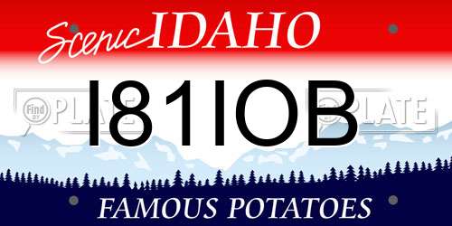 I81IOB Idaho License Plate
