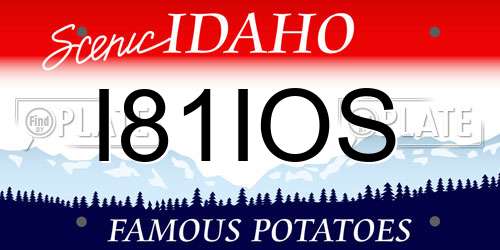 I81IOS Idaho License Plate