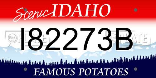 I82273B Idaho License Plate