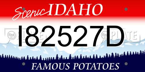 I82527D Idaho License Plate