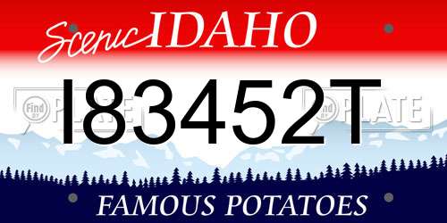 I83452T Idaho License Plate
